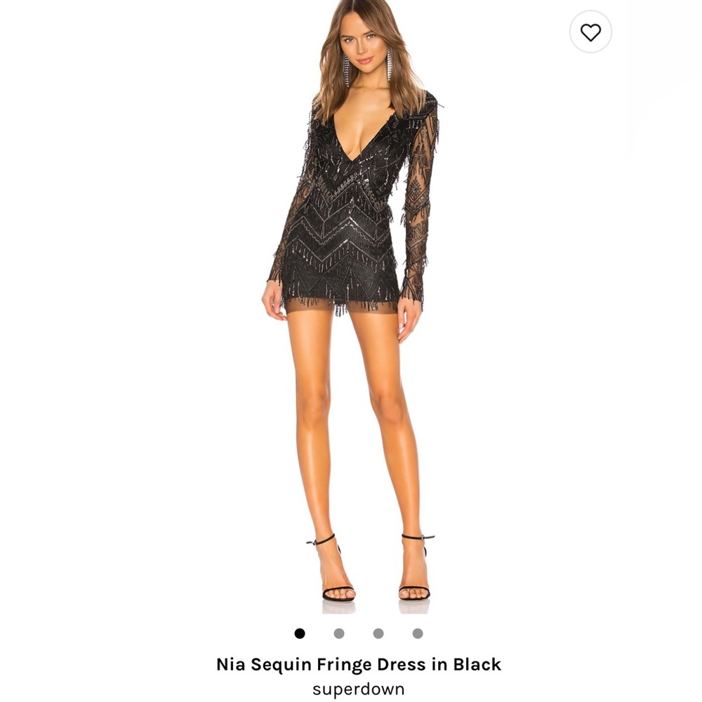 Dress Mini Superdown Nia Sequin Fringe